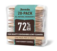 Boveda 72% Two-Way Humidity Control Packs For Wood Humidifier Boxes - Size 60 - 20 Pack - Moisture Absorbers - Humidifier Packs - Hydration Packets in Resealable Bag