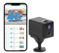 Boveila 4G LTE Cellular Security Spy Camera Mini cam with SIM Card | 2K, 8-Inch Extened Lens | 20-Day Standby & 32ft PIR Motion Detection Night Vision | No WiFi Required | Portable Hidden Cameras