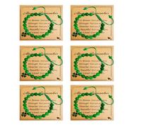 Bovemee Green Nature Stone Clove Bracelet Four-Leaf Clover Female Heart Charm Clover Peacock Bracelet Lucky Bracelet Trendy Gift for Women, 7-11 inch, Stone, no gemstone