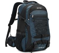 BOVIP 40L Hiking Backpack Waterproof Lightweight Daypack Travel Sports Camping Backpack for Men Women, Blue