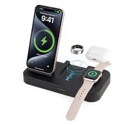 BOVIPO 4 in 1 Wireless Charging Station for Oura Ring Gen 3 Charger, 25W Fast Magnetic Charger for iPhone, Apple Watch, AirPods, Wireless Charger for Samsung Galaxy Phone, Galaxy Watch, Galaxy Buds