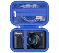 BOVKE Camera Case for Canon PowerShot SX740/ SX730/ SX720 HS/ G7 X Mark III/ G7X Mark II/ V1 Digital Camera, Hard Protective Holder Travel Storage Bag, Mesh Pocket for Cable, Batteries, SD Card, Blue