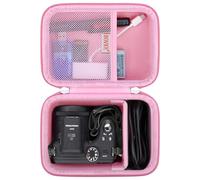 BOVKE Camera Case for KODAK PIXPRO AZ405/AZ425/AZ255/AZ401/AZ528 Digital Camera Vlogging Camera, Vlogging Cameras Hard Travel Carrying Cases Protective Storage Bag, Pink