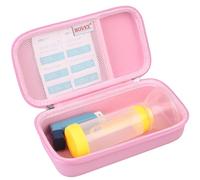 BOVKE Carry Case for EasyChamber Anti-Static Spacer Device/Asthma Inhaler, Compatible Adult Mask and Kids Mask, Inhaler Chamber, Pink (Case Only)