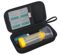 BOVKE Carry Case for EasyChamber Anti-Static Spacer Device/Asthma Inhaler, Inhaler Spacer, Compatible Adult Mask and Kids Mask, Inhaler Chamber, Black (Case Only)
