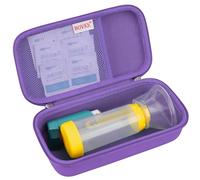 BOVKE Carry Case for EasyChamber Anti-Static Spacer Device/Asthma Inhaler, Inhaler Spacer, Compatible Adult Mask and Kids Mask, Inhaler Chamber, Purple (Case Only)