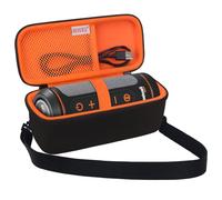 BOVKE Carrying Case Compatible with Bushnell Wingman Golf GPS Bluetooth Speaker, Extra Mesh Pocket for Charging Cables and Accessories, Black