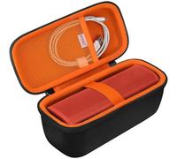 BOVKE Carrying Case Compatible with Sonos Roam 2 Portable Waterproof Bluetooth Wireless Speaker, Roam 2 Bluetooth Speaker Holder with Mesh Pocket for Charging Cables Accessories, Black