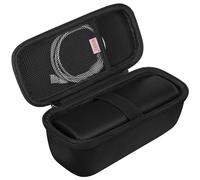 BOVKE Carrying Case Compatible with Sonos Roam 2 Portable Waterproof Bluetooth Wireless Speaker, Roam 2 Bluetooth Speaker Holder with Mesh Pocket for Charging Cables Accessories, Black+Black