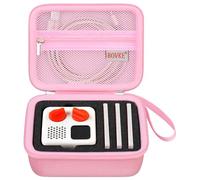 BOVKE Carrying Case Compatible with Yoto Mini Kids Audio & Music Player, Storage Holder Bag for Children’s Speaker Plays Audiobook Cards Radio, Extra Space for Charging Cables, Cards, Pink