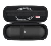 BOVKE Carrying Case for Beats Pill - Portable Bluetooth Speaker, New Beats Pill Wireless Speaker Travel Holder Bag with Extra Mesh Pocket for Charging Cables, Accessories, Black