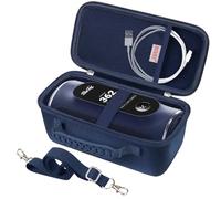 BOVKE Carrying Case for Blue Tees Golf Player+ GPS Speaker with Touch Screen Display, Portable Golf GPS Speaker Holder with Shoulder Strap and Extra Space for Charging Cables, Navy