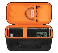 BOVKE Carrying Case for Bushnell Wingman View Golf GPS Speaker, Extra Mesh Pocket for Charging Cords and Accessories, Black/Orange
