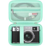 BOVKE Carrying Case for Fujifilm X100VI / X100V / X-E5 Digital Camera, Extra Mesh Pocket for Fuji Camera Accessories Charging Cables, Green