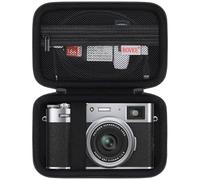 BOVKE Carrying Case for Fujifilm X100VI / X100V / X-E5 Digital Camera, Extra Mesh Pocket for Fuji Camera Accessories Charging Cables, Black