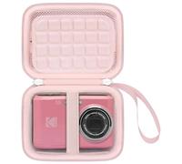 BOVKE Carrying Case for Kodak PIXPRO Friendly Zoom FZ45 FZ55 16MP Digital Camera, Mesh Pocket for Camera Cables, Batteries, Pink