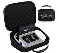 BOVKE Carrying Case for OMRON X3 Comfort AFib/X4 Connect AFib/X7 Smart AFib Blood Pressure Monitor, OMRON X3 Comfort Automatic Case, Extra Space fits Upper Arm Cuff, Black+ Inside Black (Case Only)