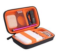 BOVKE Carrying Case Hard Protective Case Tech Organizer Travel Power Bank Pouch Bag USB Cable Organizer for Earbuds, Cable Cord, Charger Adapter, Electronic Accessories Case Wallet, Black