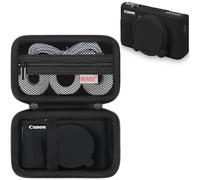 BOVKE Case for Canon PowerShot SX740 / SX730 Digital Camera, 1* Canon SX740 HS Hard Carrying Case + 1* SX740 Camera Soft Rubber Cover with Removable Lens Cover, Black
