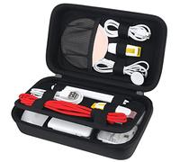 BOVKE Electronics Accessories Organizer Hard Carrying Case, Travel Cable Organizer Bag for Power Adapter, USB Cable Drive, SD Card, Charger, Hard Disk, Earbuds and Other Accessories or Supplies,Black