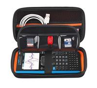 BOVKE Graphing Calculator Carrying Case for Texas Instruments TI-Nspire CX CAS/CX II CAS Color Graphing Calculator and More - Includes Mesh Pocket for USB Cables and Other Accessories, Black