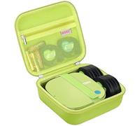 BOVKE Hard Carrying Case Compatible with DYMO LetraTag 200B Bluetooth Label Maker, Compact Label Printer Holder Fits DYMO LetraTag 200B with Mesh Pocket for Paper Label Tapes, Yellow