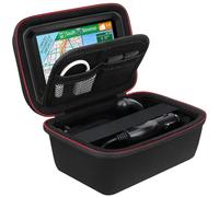 BOVKE Hard Carrying Case for 5-5.5 inch TomTom Car Sat Nav GO Classic/Basic/520/GO Professional 520, Garmin Drive 52/DriveSmart 55/Drive 51/Drive 50 Sat Nav, Mesh Pocket for Charger, USB Cables, Black