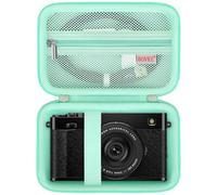 BOVKE Hard Case for Fujifilm X100VI/ X100V/ X100F/ X100S/ X-E5 Digital Camera, Digital Camera Storage Holder Travel Case with Extra Mesh Pocket for Batteries, SD Card, USB Cables, Green (Case Only)