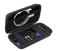 BOVKE Hard Case for Roku Streaming Stick 2025 / Plus 2025, Voice Remote Control Travel Case for Roku 3820EU Streaming Stick, Extra Mesh Pocket for Cables, Adapters, Black+Black