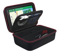 BOVKE Hard GPS Case for 6-7 Inch TomTom Go Classic 6’’ 2nd Gen Lite Advanced Professional Premium Basic Essential Discover Camper 6200 6100 Portable Car GPS, Extra Room for Mount Cable Adapter, Black