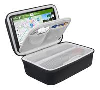 BOVKE Hard GPS Case for 6-7 Inch TomTom Truck Sat Nav GO Expert/GO Classic 2nd/GO Professional 2nd, Garmin DriveSmart 65/76/61, Garmin Camper 780/Garmin dēzl LGV700, Extra Room for Cables, Black+Grey