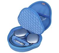 BOVKE Hard Headphone Carrying Case with Sleep Mode for Apple AirPods Max Wireless Over-Ear Headphones, AirPods Max Protective Portable Storage Bag with Mesh Pocket for Headphone Accessories, Blue