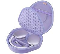 BOVKE Hard Headphone Carrying Case with Sleep Mode for Apple AirPods Max Wireless Over-Ear Headphones, AirPods Max Protective Portable Storage Bag with Mesh Pocket for Headphone Accessories, Purple