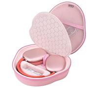 BOVKE Hard Headphone Carrying Case with Sleep Mode for Apple AirPods Max Wireless Over-Ear Headphones, AirPods Max Protective Portable Storage Bag with Mesh Pocket for Headphone Accessories, Pink