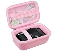 BOVKE Hard Shell Digital Camera Case for Canon PowerShot SX740 / SX730 Digital Camera, Compact 4K Vlogging Small Cameras Travel Carrying Storage Bag, Pink