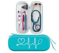 BOVKE Hard Stethoscope Case for 3M Classic III Monitoring Stethoscope,MDF Acoustica Deluxe Lightweight Dual Head Stethoscope, Lightweight II S.E. Stethoscopes and Medical accessories,Emerald