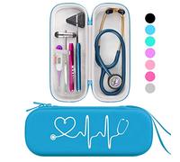BOVKE Hard Stethoscope Case for 3M Littmann Classic III Monitoring Stethoscope,MDF Acoustica Deluxe Lightweight Stethoscope, Lightweight II S.E. Stethoscopes and Medical accessories,Turquoise