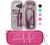 BOVKE Hard Stethoscope Case for 3M Littmann Classic III Monitoring Stethoscope,MDF Acoustica Deluxe Lightweight Dual Head Stethoscope,Lightweight II S.E. Stethoscopes and Medical accessories,Raspberry