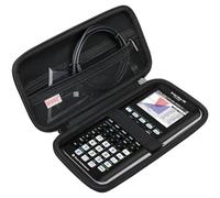 BOVKE Hard Travel Case for Texas Instruments TI-84 Plus CE/TI-84 Plus/TI-83 Plus CE/TI-83 Plus/Casio fx-9750GIII Graphing Calculator, Mesh Pocket for USB Cables, Manual, Pens, Accessories, Black
