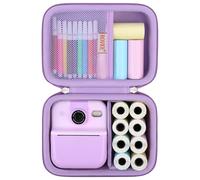 BOVKE Kids Instant Print Camera Case for HiMont for Gofunly for Hangrui for UIONVO for GREENKINDER for MYSTILUCK for TIATUA Kids Instant Cameras, Christmas Birthday Gifts for Girls Boys, Purple
