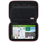 BOVKE Sat Nav Case for 6-7 Inch TomTom Truck Sat Nav GO Expert/TomTom Car Sat Nav GO, Garmin Camper 780/dēzl LGV700, Garmin DriveSmart 76/65 Sat Nav, Extra Space fit Car Charger,Cables, Black
