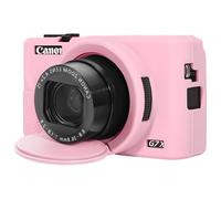 BOVKE Silicone Case for Canon Powershot G7 X Mark III Digital Camera, G7X Mark 3 DSLR Camera Flexible Soft Skin Protective Cover Rubber Camera Sleeve with Removable Lens Cover, Pink