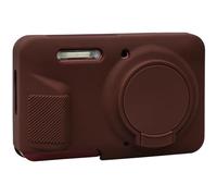 BOVKE Silicone Case for KODAK PIXPRO FZ55 Digital Point & Shoot Camera, Kodak FZ55 Soft Camera Protective Case Cover Rubber with Removable Lens Cover, Coffee