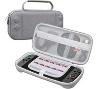 BOVKE Slim Carrying Case for New 2025 Nintendo Switch 2, Switch 2 Hard Travel Bag, Extra Mesh Pocket for Joy-Con, Cables, Games Cartridges and Accessories, Gray