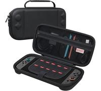BOVKE Slim Carrying Case for New 2025 Nintendo Switch 2, Switch 2 Hard Travel Bag, Extra Mesh Pocket for Joy-Con, Cables, Games Cartridges and Accessories, Black