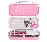 BOVKE Stethoscope Case fits 3M Littmann Classic III Monitoring Stethoscope, Lightweight II S.E, MDF Acoustica, Cardiology IV Diagnostic Stethoscope Holder with Pocket for Nurse Accessories, Pearl Pink