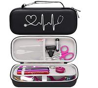 BOVKE Stethoscope Case fits 3M Littmann Classic III Monitoring Stethoscope, Lightweight II S.E, MDF Acoustica, Cardiology IV Diagnostic Stethoscope Holder with Pocket for Nurse Accessories, Black