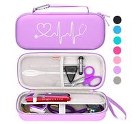 BOVKE Stethoscope Case fits 3M Littmann Classic III Monitoring Stethoscope, Lightweight II S.E, MDF Acoustica, Cardiology IV Diagnostic Stethoscope Holder with Pocket for Nurse Accessories, Purple