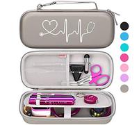 BOVKE Stethoscope Case fits 3M Littmann Classic III Monitoring Stethoscope, Lightweight II S.E, MDF Acoustica, Cardiology IV Diagnostic Stethoscope Holder with Pocket for Nurse Accessories, Grey