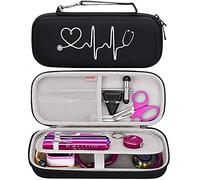 BOVKE Stethoscope Case for 3M Classic III Monitoring, Lightweight II S.E, Cardiology IV Diagnostic, MDF Acoustica Stethoscopes, Extra Room for Nurse Essentials and Medical Supplies, Black